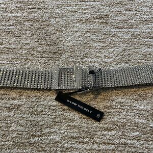B-Low the Belt Silver Belt. New!